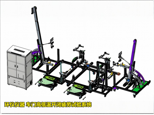 車門高低溫開閉疲勞試驗(yàn)系統(tǒng)的技術(shù)方案(圖2) 車門高低溫開閉疲勞試驗(yàn)系統(tǒng)的技術(shù)方案(圖2)